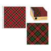 Christmas Plaid Beverage Napkin