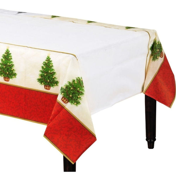 Classic Christmas Tree Paper Table Cover
