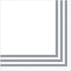 Classic Stripe Silver Beverage Napkins
