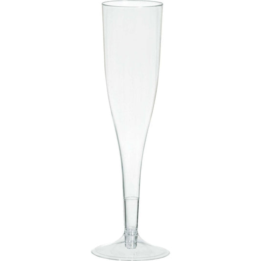 Clear Plastic Champagne Flutes - Big Party Pack