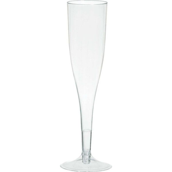 Clear Plastic Champagne Flutes - Big Party Pack
