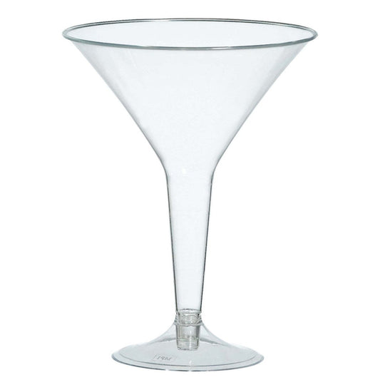 Clear Plastic Martini Glasses - Big Party Pack