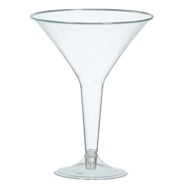 Clear Plastic Martini Glasses - Big Party Pack