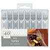 Clear Plastic Mini Forks 4" 40 Count