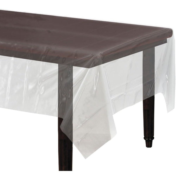 Clear ReCountangular Plastic Table Cover, 54" X 108"