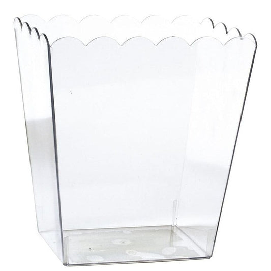 Clear Scalloped Container, Medium