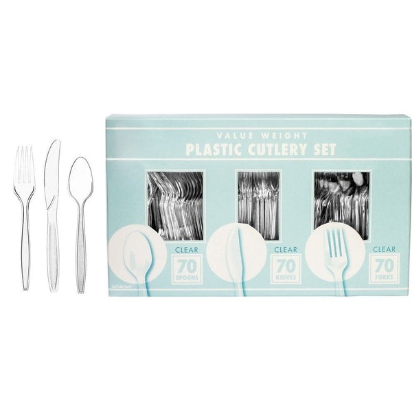 Clear Value Window Box Cutlery Set, 210 Count