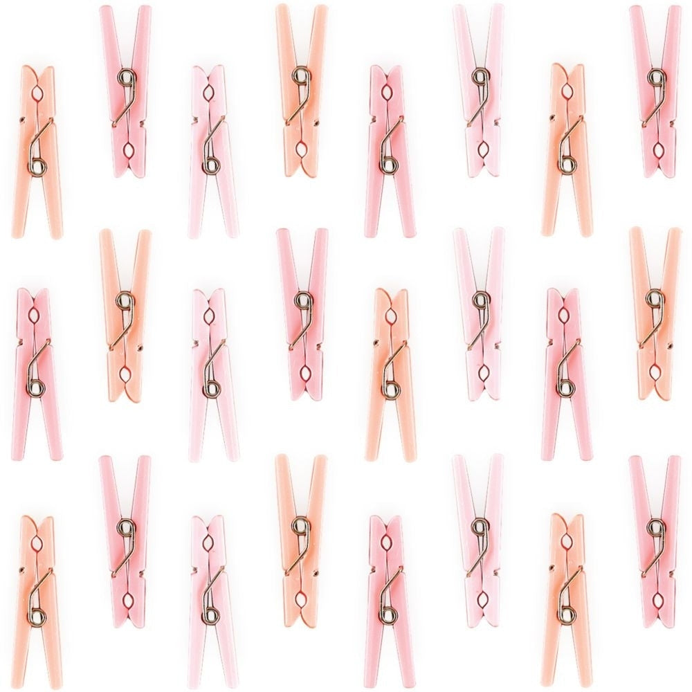 Clothespins Favors - Pink, Multi