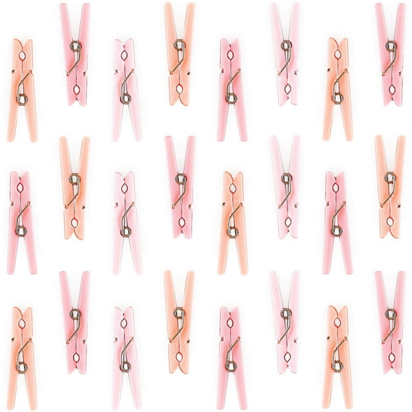 Clothespins Favors - Pink, Multi