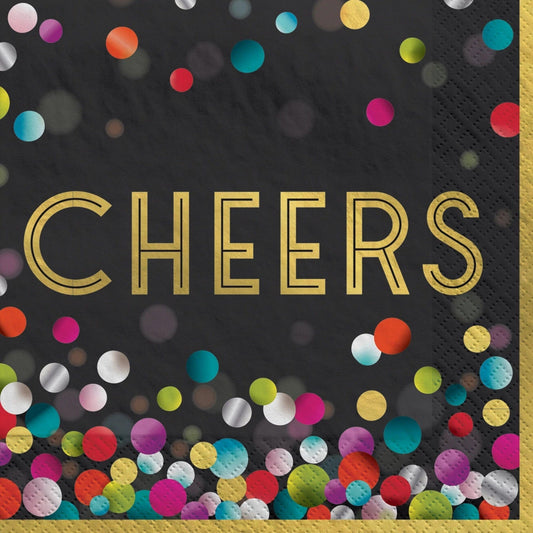 Colorful Confetti Beverage Napkins