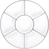Compartment Tray - White W/Silver
