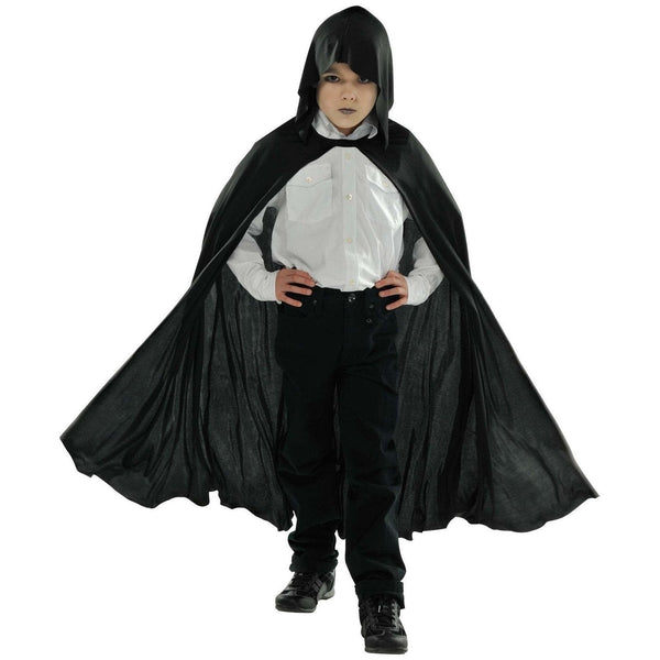 Costumes - Hooded Black Cape - Child