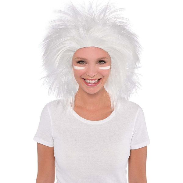 White Crazy Wig