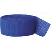 Royal Blue Crepe Streamer, 81 Ft