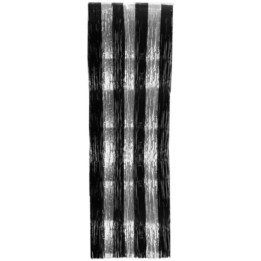 Curtain - 3' X 8' Silver/Black