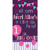 Customizable Deluxe Door Banner - 1St Birthday Pink