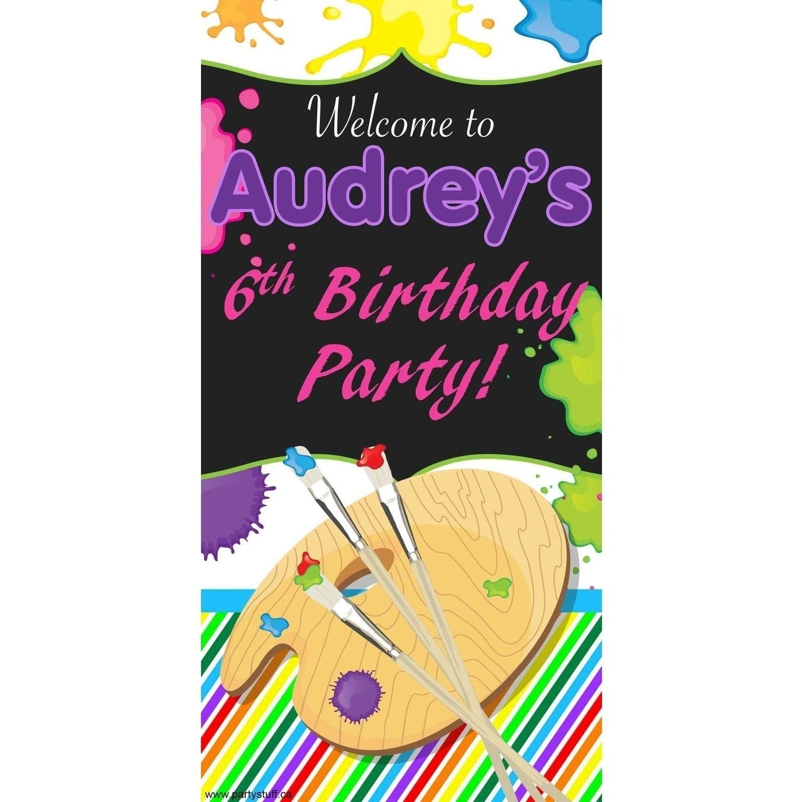 Customizable Deluxe Door Banner - Artist Birthday