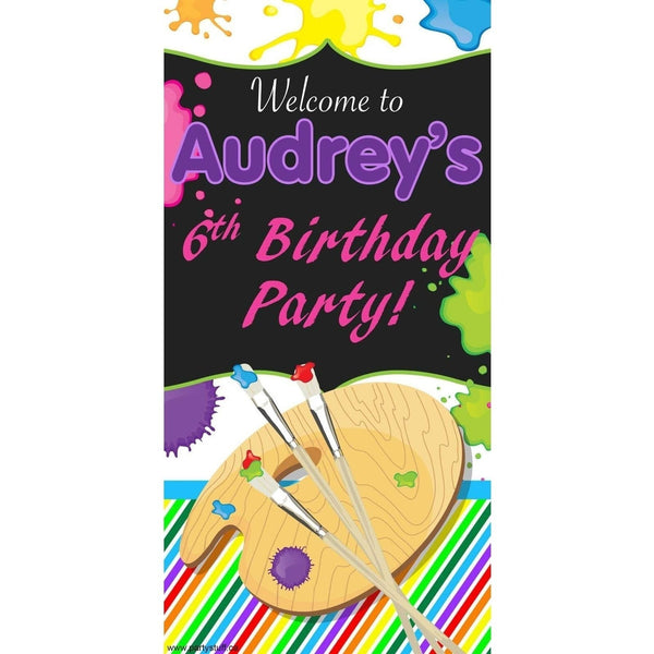 Customizable Deluxe Door Banner - Artist Birthday