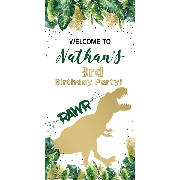 Customizable Deluxe Door Banner - Dinosaur Birthday
