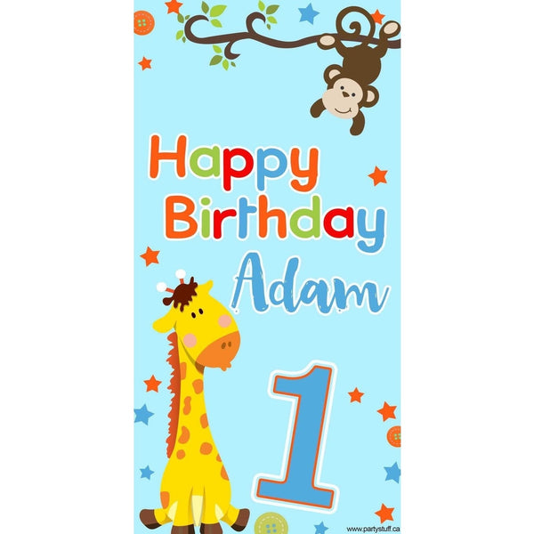 Customizable Deluxe Door Banner - Safari Birthday