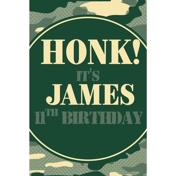 Customizable Yard Sign / Lawn Sign Birthday Camo