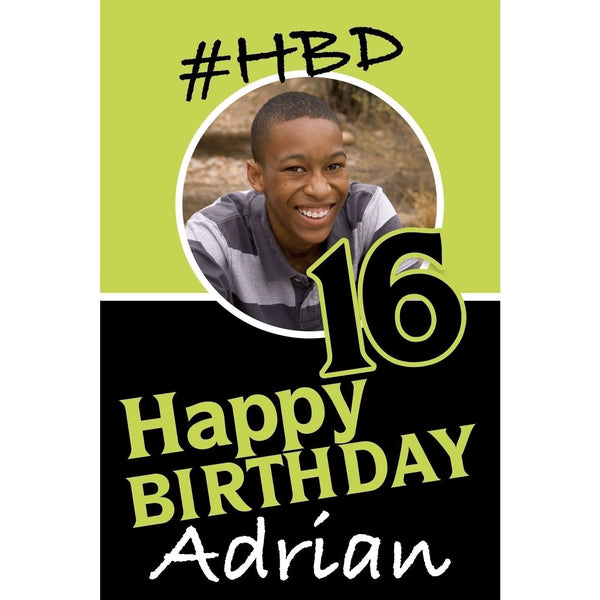 Customizable Yard Sign / Lawn Sign Birthday Chalkboard w/Picture