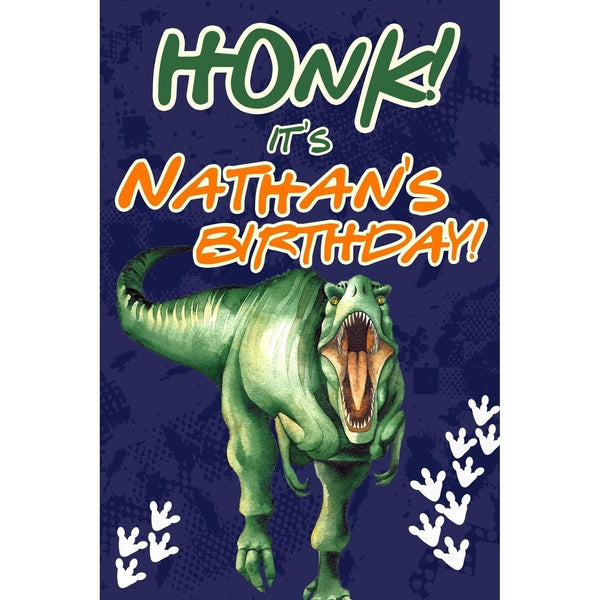 Customizable Yard Sign / Lawn Sign Birthday Dinosaur