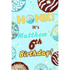 Customizable Yard Sign / Lawn Sign Birthday Donut Blue