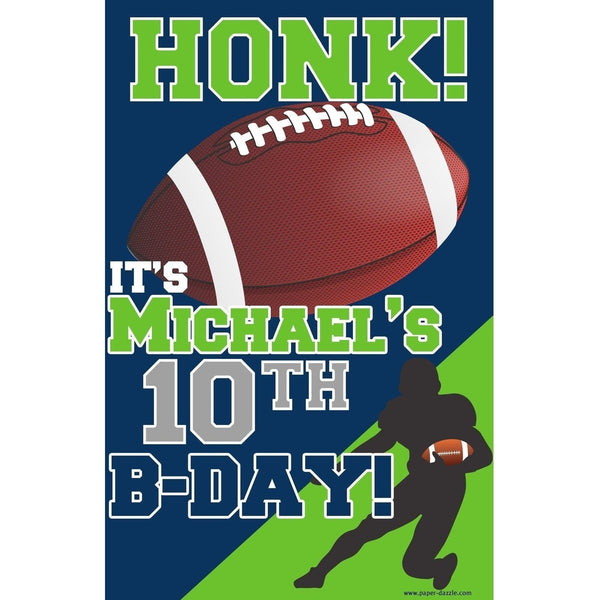 Customizable Yard Sign / Lawn Sign Birthday Football
