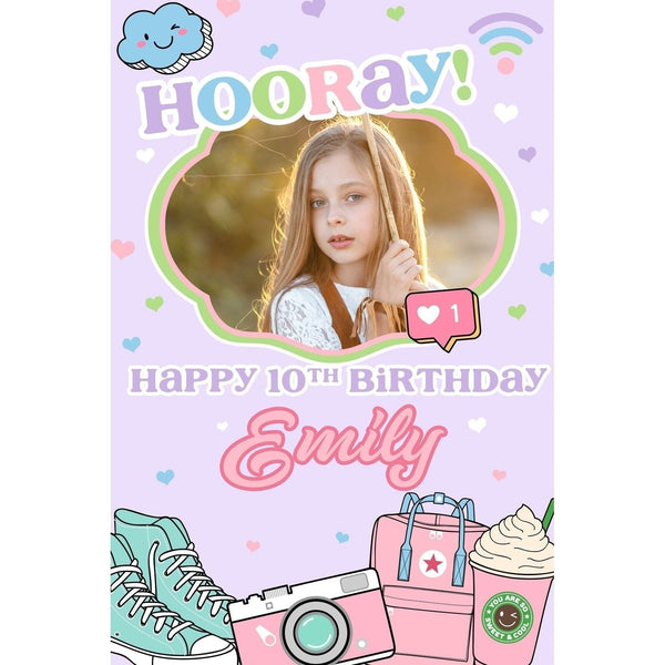 Customizable Yard Sign / Lawn Sign Birthday Hooray W/PiCounture