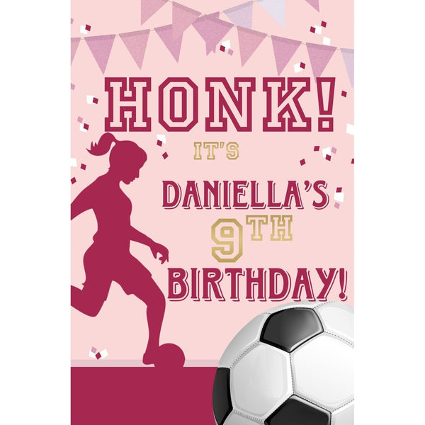 Customizable Yard Sign / Lawn Sign Birthday Soccer