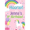 Customizable Yard Sign / Lawn Sign Birthday Unicorn Rainbow