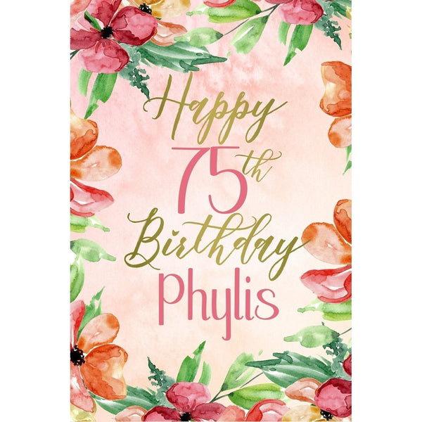 Customizable Yard Sign / Lawn Sign Birthday Watercolor