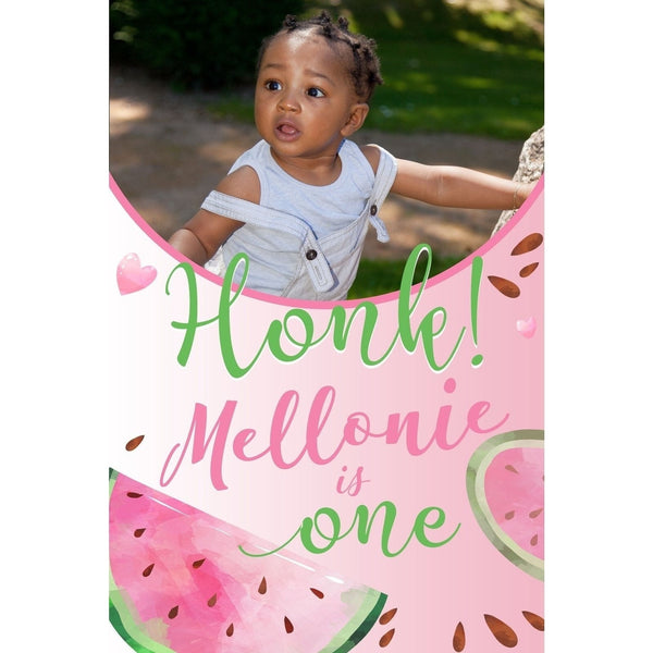 Customizable Yard Sign / Lawn Sign Birthday Watermelon W/PiCounture