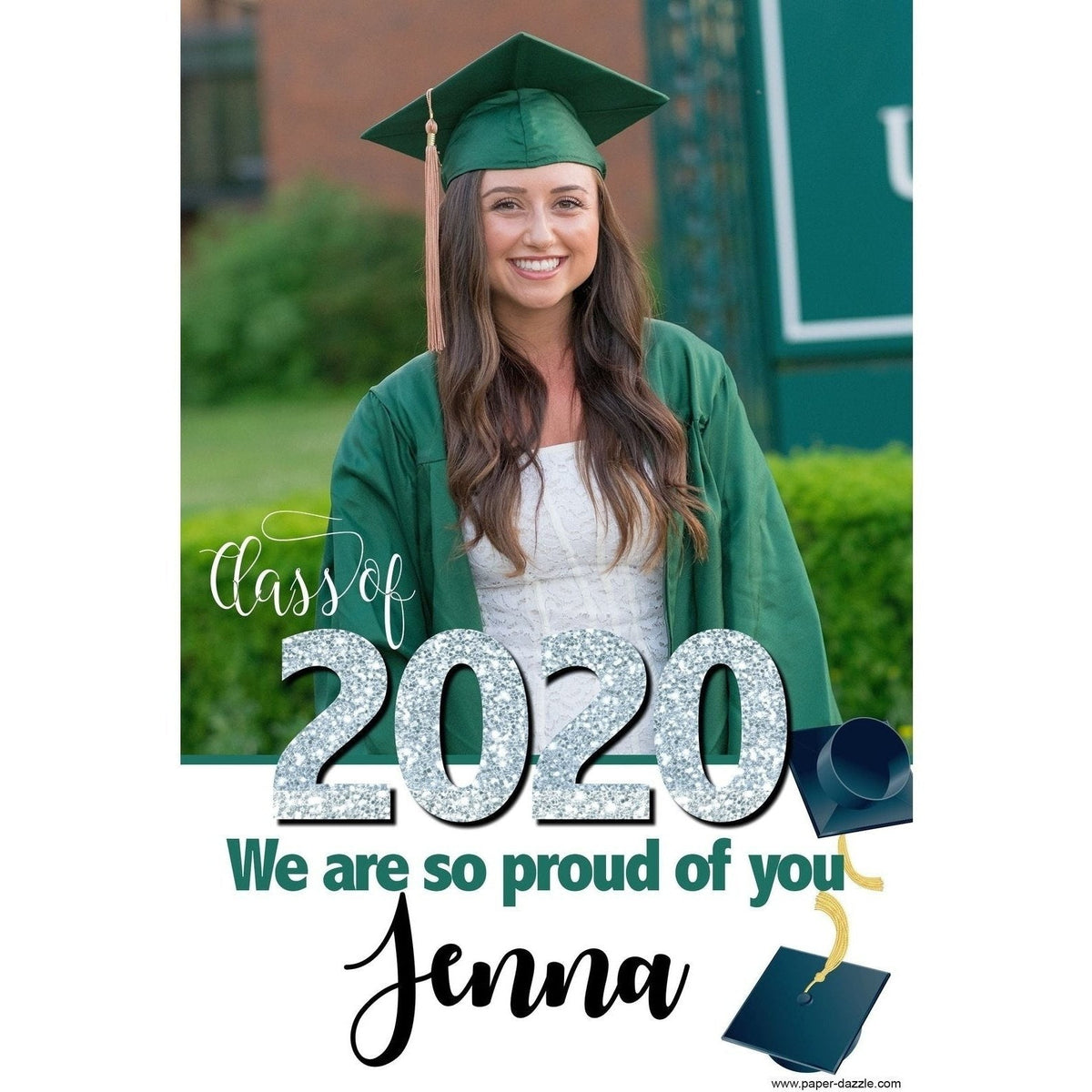 Customizable Yard Sign / Lawn Sign Grad Proud W/PiCounture