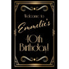 Customizable Yard Sign / Lawn Sign Welcome Art Deco Gold Birthday