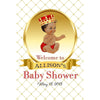 Customizable Yard Sign / Lawn Sign Welcome Baby Shower Gold Royalty