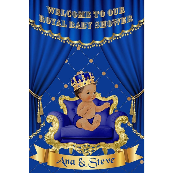 Customizable Yard Sign / Lawn Sign Welcome Baby Shower Royal Blue