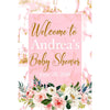 Customizable Yard Sign / Lawn Sign Welcome Baby Shower Floral Blush