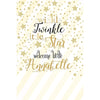 Customizable Yard Sign / Lawn Sign Welcome Baby Shower Twinkle Gold Stripe