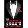 Customizable Yard Sign / Lawn Sign Welcome Birthday Tuxedo Cocktail