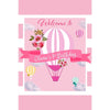 Customizable Yard Sign / Lawn Sign Welcome Birthday Hot Air Balloon Pink
