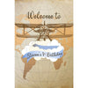 Customizable Yard Sign / Lawn Sign Welcome Birthday Old Airplane