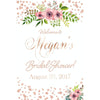 Customizable Yard Sign / Lawn Sign Welcome Bridal Shower Floral Rose Gold
