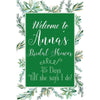 Customizable Yard Sign / Lawn Sign Welcome Bridal Shower Floral Green