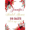 Customizable Yard Sign / Lawn Sign Welcome Bridal Shower Floral Red