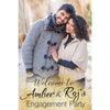 Customizable Yard Sign / Lawn Sign Welcome Engagement Party Gold Glitter W/Photo