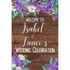 Customizable Yard Sign / Lawn Sign Welcome Wedding Wooden Floral Lilac
