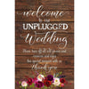 Customizable Yard Sign / Lawn Sign Welcome Wedding Unplugged Wood