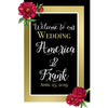 Customizable Yard Sign / Lawn Sign Welcome Wedding Gold/Black Board